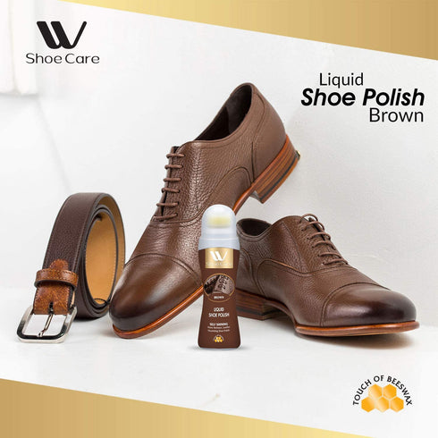 Liquid Shoe Polish Brown | 2.53 fl oz | WBM SHOE CARE